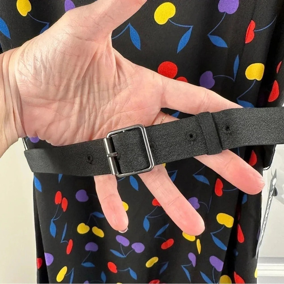 New ModCloth Just a Little Something Belted Shift Dress Cherries Size Small NWT - Picture 6 of 9